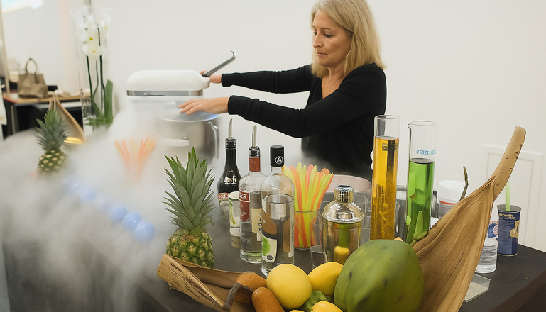 Animation Animation cuisine moléculaire pour votre événemement Gourmandise - cocktail moléculaire fumant