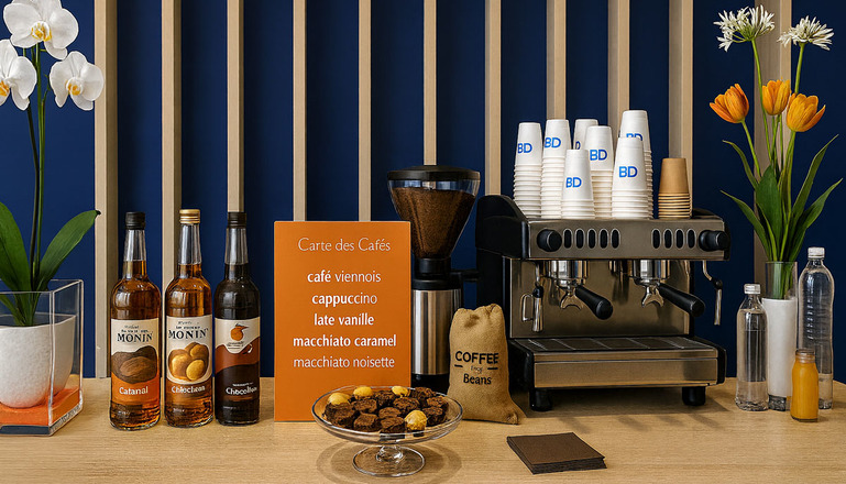 Animation Animation bar à café pour votre événemement Gourmandise - barista techniques - Café Gourmand, du Ristretto au Frapuccino