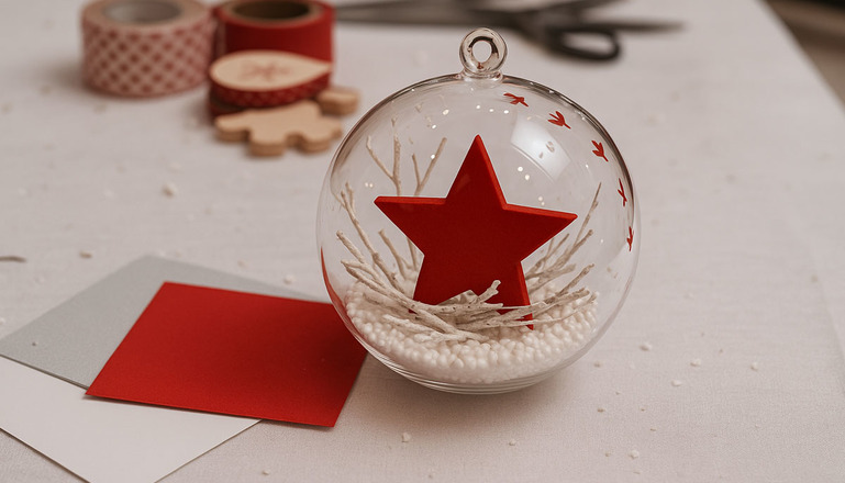 Animation Fabrication de Boules de Noël pour votre événemement Noël - Boules de Noel Transparentes - Boules en Cours de fabrication